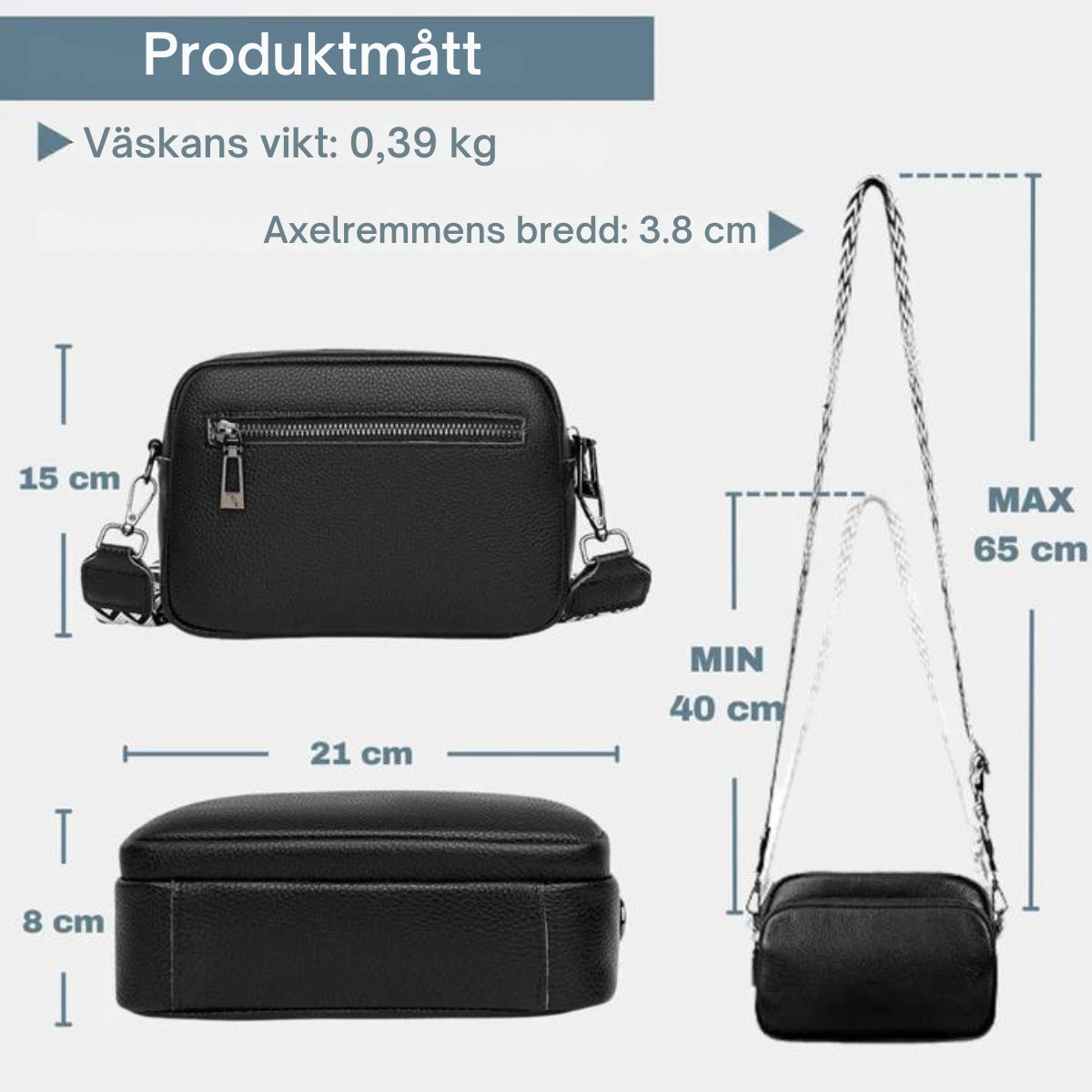 LuxeBag – Läder Crossbody-väska
