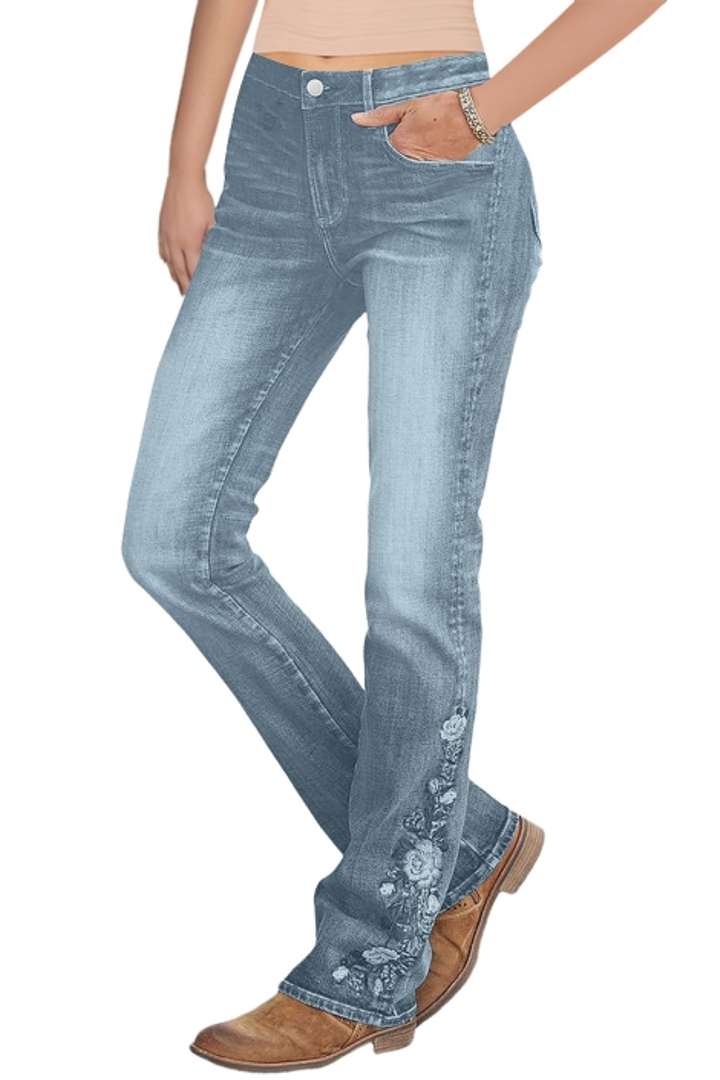 Flamingo – Blommiga Denimbyxor