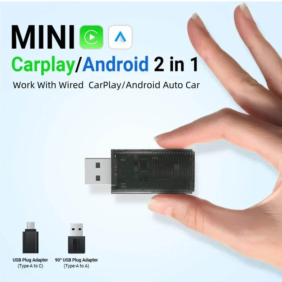 Mini Trådlös CarPlay/Android Auto Adapter