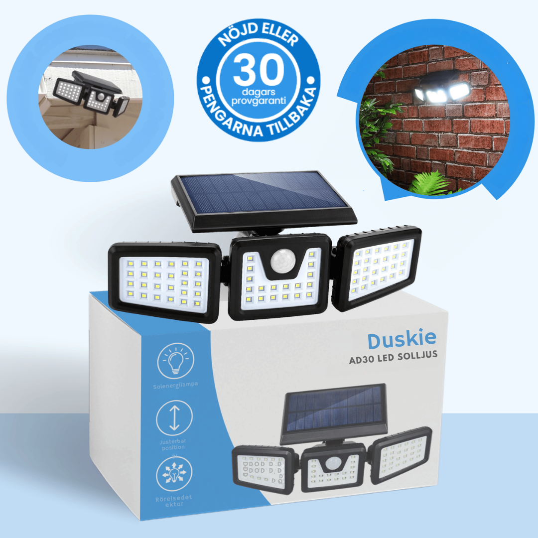 AD30 – LED-lampa med solenergi