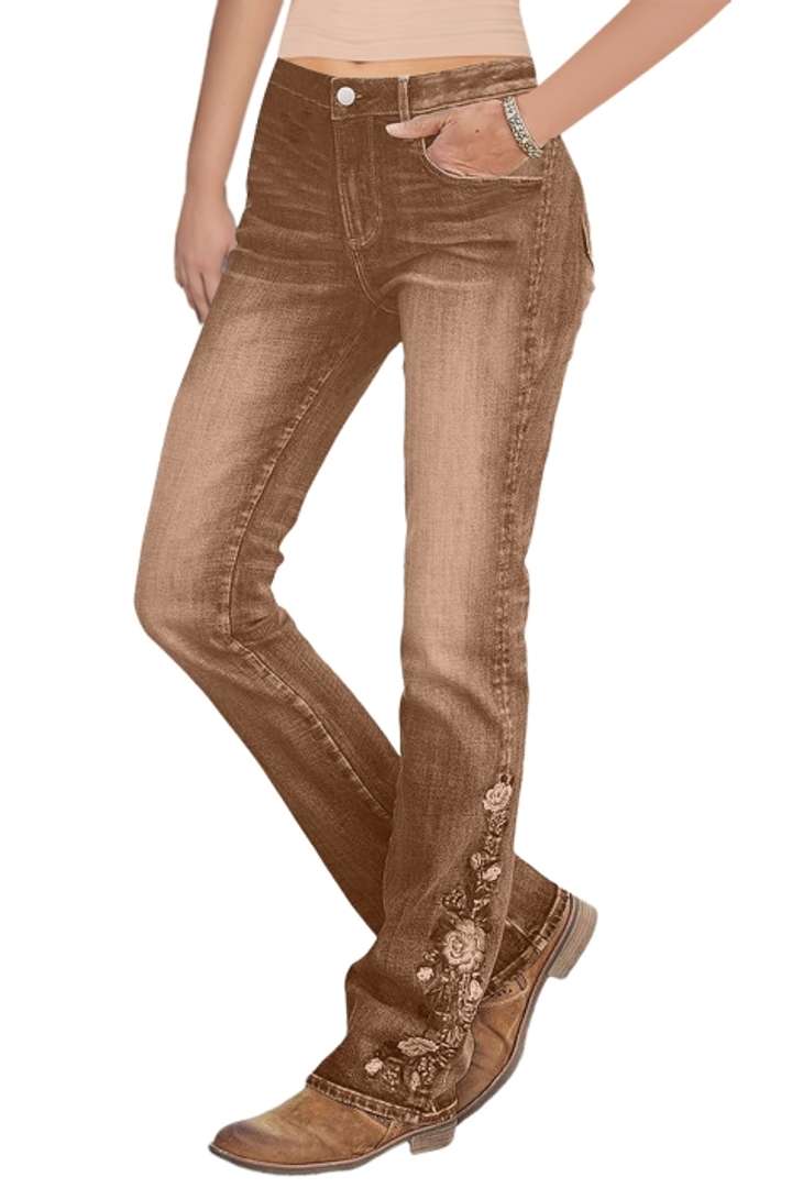 Flamingo – Blommiga Denimbyxor