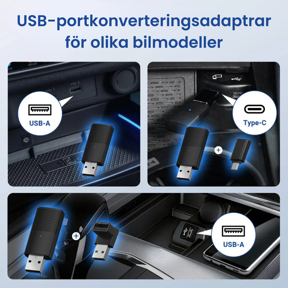 Mini Trådlös CarPlay/Android Auto Adapter
