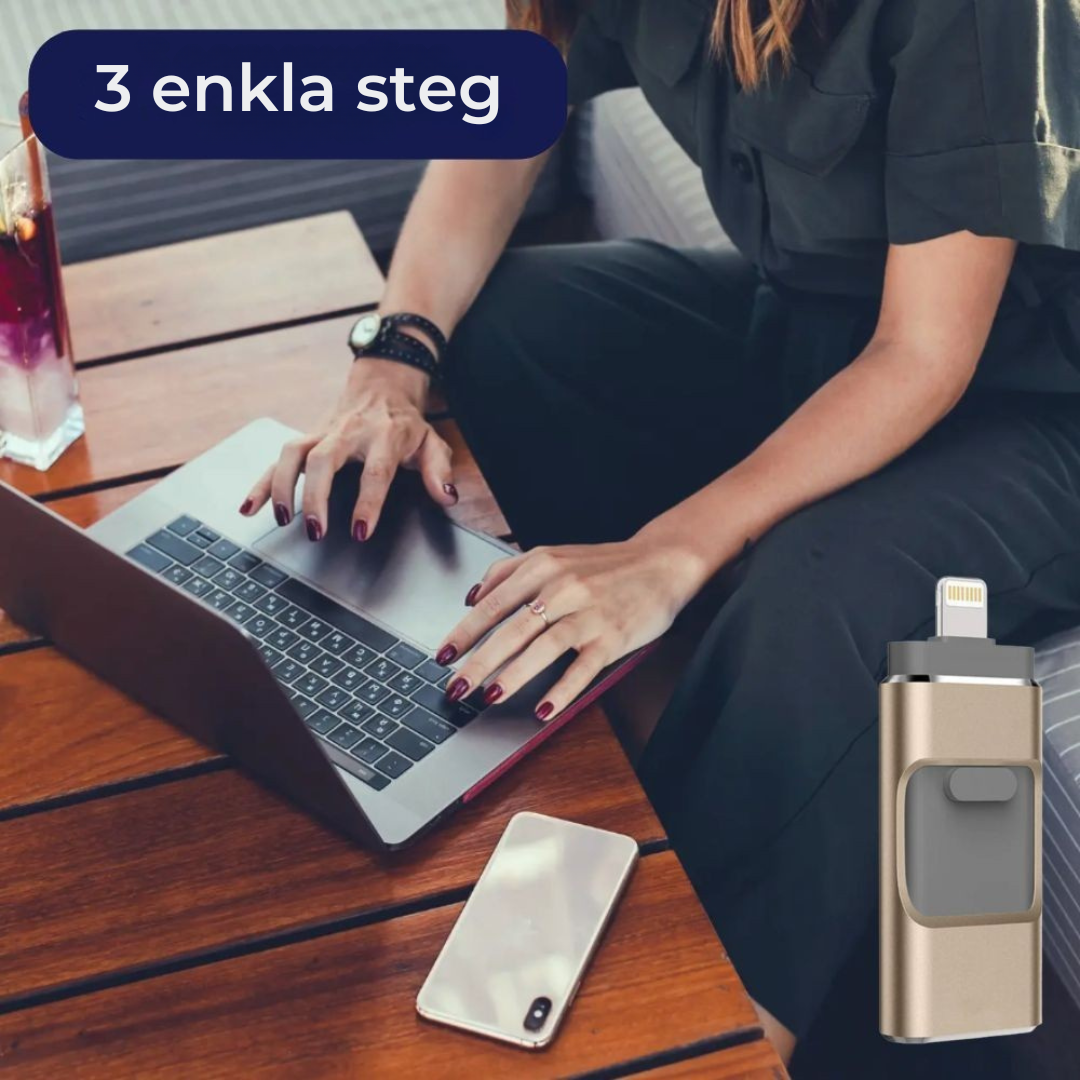 4-i-1 USB-minne – Blixtsnabb bildöverföring