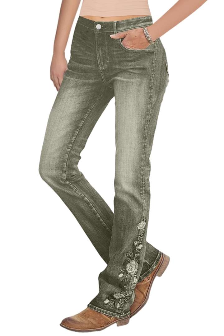 Flamingo – Blommiga Denimbyxor