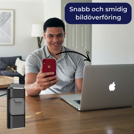 4-i-1 USB-minne – Blixtsnabb bildöverföring