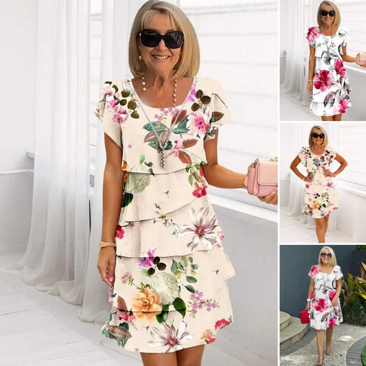 Melanie – Stilfull Blommig Klänning
