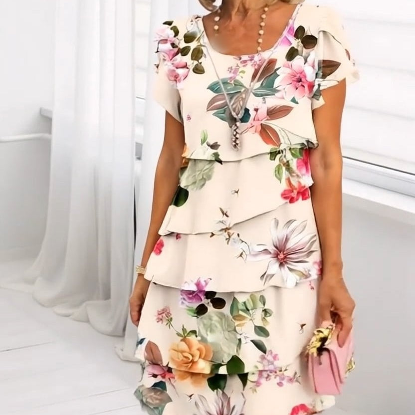Melanie – Stilfull Blommig Klänning