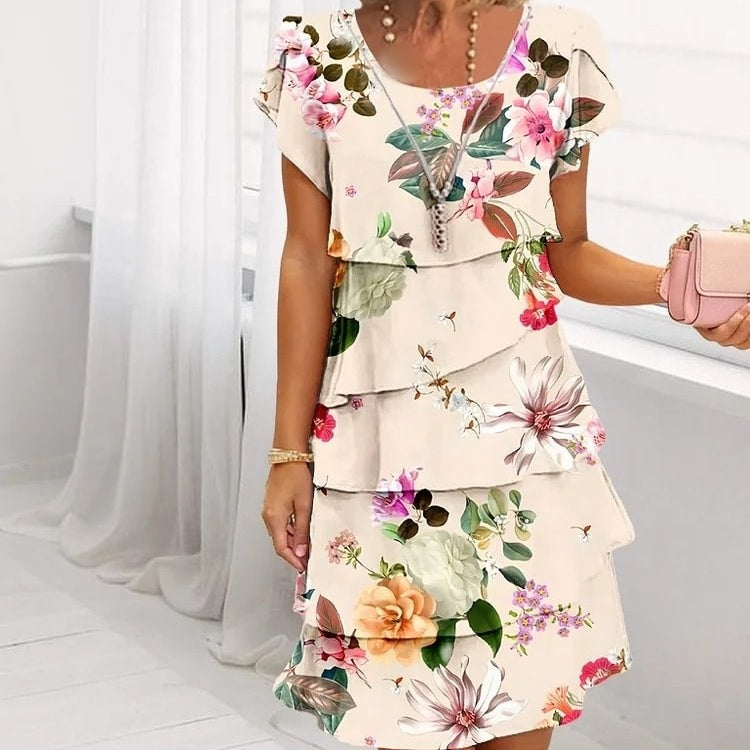 Melanie – Stilfull Blommig Klänning